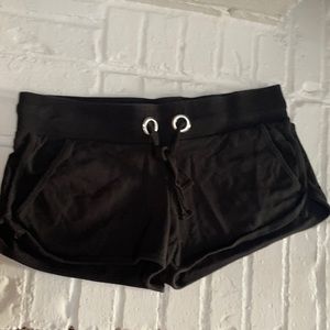 Denial Denim black lounge shorts